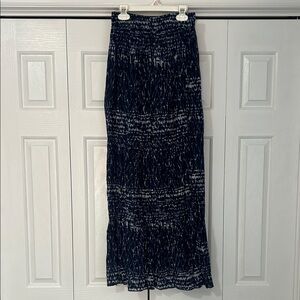 Abercrombie & Fitch Navy Patterned Maxi Skirt